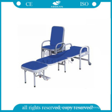 AG-AC002 avec PU housse de matelas imperméable hôpital chaise pliante chaise de couchage